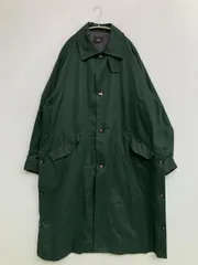 HARE ステンカラーコート MEDIUM グリーン ロング丈 無地 フードなし