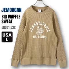 ジェーイーモーガン★ビッグワッフルスウェット★厚手サーマルトップ★JEMORGAN★JB001-5C★ベージュ/プリント★USAメンズL #2602F045のサムネイル