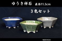 信楽焼 鉄釉 盆栽鉢 3.5号 植木鉢 3個セット 塊根植物 - メルカリ