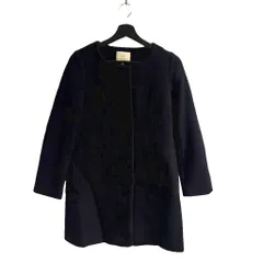 B&Y ユナイテッドアローズ BEAUTY&YOUTH ビューティー&ユース コート ノーカラー ウール アンゴラ S ネイビー ■TC