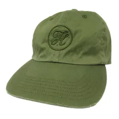 未使用 25SS キジマタカユキ KIJIMATAKAYUKI ヴィンテージ加工 キャップ 帽子 6パネル ロゴ 刺繡 カウレザー アジャスター 251004 サイズF カーキ メンズ レデイース ユニセックス