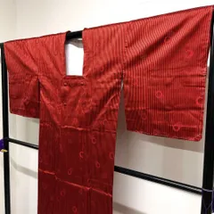 道行コート　雨コート　縦縞　子持ち縞　丸格子　水玉　着物　017tz