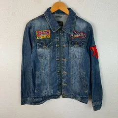 Yellow Ranking イエローランキング デニムジャケット バックプリント ブルー Mサイズ メンズ 古着 アメカジ ストリート　Y2K