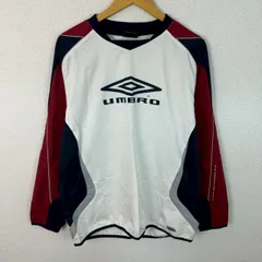 UMBRO アンブロ プルオーバー ピステ ロゴプリント ホワイト メンズ 古着 スポーツMIX ストリート
