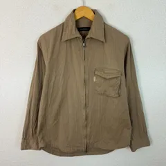 CALVIN KLEIN JEANS カルバンクラインジーンズ フルジップシャツ アースカラー ブラウン XLサイズ メンズ 古着 シティーボーイ シンプル　ブルゾンのサムネイル
