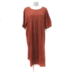 ハートマーケット Heart Market ワンピース ロング 半袖 総柄 F オレンジ /YI