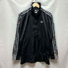 正規品/S アディダス ウィンドブレーカー ファイヤーバード ブラック ウーブン アノラック ハーフジップ