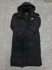 s ザノースフェイス ブラック ダウンジャケット ロング丈 90-95