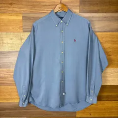 USA製 90s Ralph Lauren ラルフローレン ビスコース ボタンダウン 長袖シャツ サイズ メンズ XL アメリカ製 90年代 VINTAGE ビンテージ ヴィンテージ ストリート アメカジ 古着 r25111158