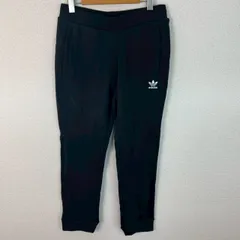 adidas Originals アディダスオリジナルス スウェットパンツ ロゴ刺繍 無地 ブラック Oサイズ メンズ 古着 ストリート スポーツMIX