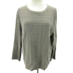 ニューヨーカー NEWYORKER 美品 近年 ニット セーター 総柄 茶系 ブラウン系 13 約M ■YHS3