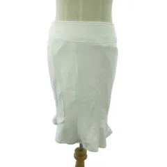 マテリア MATERIA マーメイドスカート リネン混 38 白 ホワイト 1011 ■YHS6