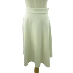 プラステ PLST スカート ストレッチ ひざ丈 S 白 ホワイト 1011 ■YHS6