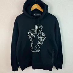 GU UNDERCOVER ジーユー アンダーカバー スウェット パーカー ロゴプリント ブラック Mサイズ メンズ 古着 ストリート モード