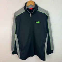 PUMA プーマ トラックジャケット フルジップ ブラック Lサイズ メンズ 古着 スポーツMIX ストリート