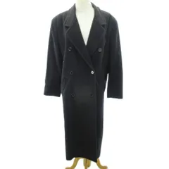 アルファキュービック ALPHA CUBIC THE CLASS ウール チェスター コート ダブルブレスト カシミヤ混 黒 ブラック 36 約S