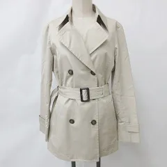 23区 オンワード樫山 コート トレンチコート ダブル ベルト 綿 ベージュ 38