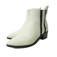 コールハーン COLE HAAN サイドゴアブーツ シューズ ローヒール レザー 6.5 23.5cm 白 ホワイト 0107