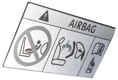 A Type エアバッグモノトーンステッカー Sticker Monochrome 125mm×65mm Bag Air CO-AMS-01A OBJ core