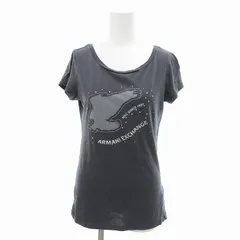 アルマーニエクスチェンジ A/X ARMANI EXCHANGE Tシャツ カットソー ビジュー 半袖 S グレー /FF ■GY14