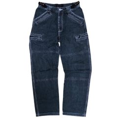 Meezan ミーザン 太め ポケット切り返し カーゴ デニムパンツ W36 Meezan ミーザン 太め ポケット切り返し カーゴ デニムパンツ W36