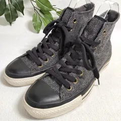 【良品】CONVERSE/コンバース/オールスターハイカット/スニーカー/ブラック/黒/ホワイト/白/25.5cm
