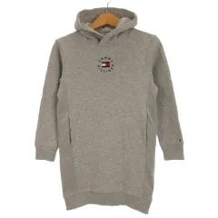 トミーヒルフィガー TOMMY HILFIGER スウェット ワンピース 長袖 128 グレー 251226E