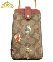 COACH アニマル キャット柄 スマホショルダーバック レディース コーチ