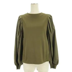 B&Y ユナイテッドアローズ BEAUTY&YOUTH ビューティー&ユース コットンブロード タックスリーブ カットソー 長袖 カーキ系 250609E