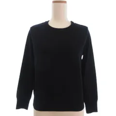 スピック&スパン Spick&Span ショルダージップ ニット セーター クルーネック ウール 濃紺 ダークネイビー