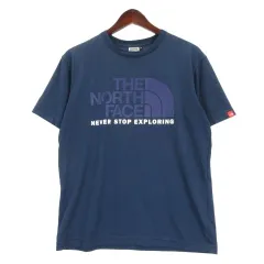 ザノースフェイス THE NORTH FACE NT31300 Tシャツ 半袖 ロゴプリント アウトドアウェア ネイビー M 250822E