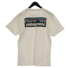 パタゴニア Patagonia バックプリント Tシャツ カットソー 半袖 ホワイト L ☆AA★