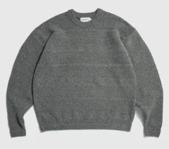 L エスピオナージ ストライプ ニット グレー