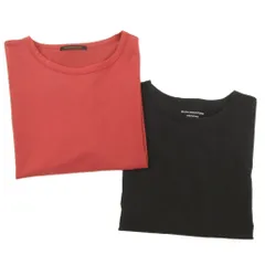 バンヤードストーム BARNYARDSTORM 2点セット Tシャツ カットソー 0 クルーネック 無地 長袖 赤 レッド 黒 ブラック /AE