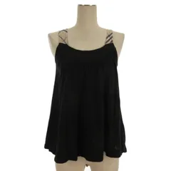 バーバリーブルーレーベル BURBERRY BLUE LABEL ノースリーブ カットソー ノバチェック ブラック 38 ■FF