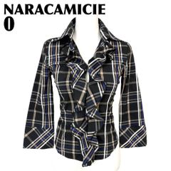 ☆タグ付☆ NARACAMICIE 長袖ブラウス センターフリル 1 ベージュ