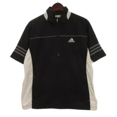 アディダス adidas ハーフジップ Tシャツ ゴルフウェア ブラック L 251121E