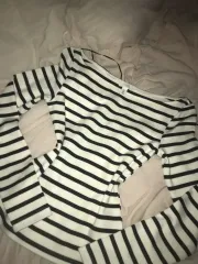 H&M ストライプ 長袖 Tシャツ S