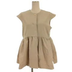 クミキョク 組曲 KUMIKYOKU ジョーゼットジャージー ジレ ペプラム ラテベージュ系 260108E