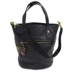 アナスイ ANNA SUI レザー ショルダーバッグ トート 2WAY ブラック ■FF