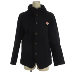 ダントン DANTON メルトン ジャケット ラウンドカラー ウール ネイビー 36 ■TC