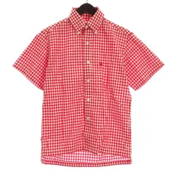 ジュンヤワタナベマン JUNYA WATANABE MAN × ブルックスブラザーズ BROOKS BROTHERS ギンガムチェック シャツ 半袖 ボタンダウン WC-B405 AD2008 レッド XS