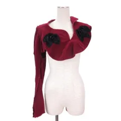コムデギャルソン COMME des GARCONS 片袖 つけ襟 カットオフ 装飾 ボルドー