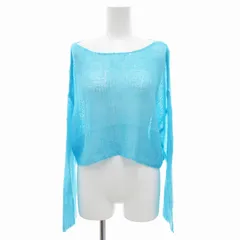 ココディール COCO DEAL タグ付き シアーモヘヤショートニット 長袖 2 ライトブルー /JS