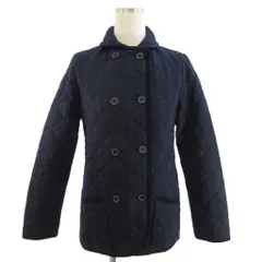 トラディショナルウェザーウェア Traditional Weatherwear キルティングジャケット ウール ダブルブレスト ネイビー 34 ■TC