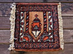 RAGB164 ヴィンテージ ミニラグ トライバルラグ 絨毯 31cm×26cm