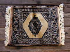 RAGB199 ヴィンテージ ミニラグ トライバルラグ 絨毯 28cm×28cm - メルカリ