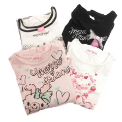 メゾピアノ mezzo piano 4点 セット まとめ Tシャツ カットソー ワンピース 長袖 半袖 120 130 140 黒 ブラック ピンク ■GY14