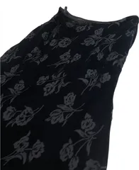 KATHARINE ROSS ベルベットスカート 花柄 ブラック 日本製