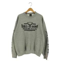 ハーレーダビッドソン HARLEY-DAVIDSON 80S USA製 袖プリント スウェット メンズ  L